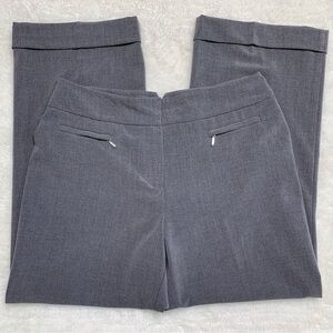 Soft Surroundings Women's Grey Flat Front Trousers Pants Size Medium